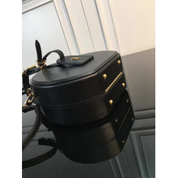 Replica Louis Vuitton Black Textured Boite Chapeau Souple
