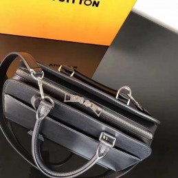 Replica Louis Vuitton Navy Blue Textured Vaneau MM