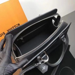 Replica Louis Vuitton Navy Blue Textured Vaneau MM