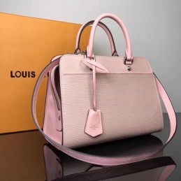 Replica Louis Vuitton Pale Pink Textured Vaneau MM
