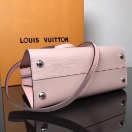 Replica Louis Vuitton Pale Pink Textured Vaneau MM
