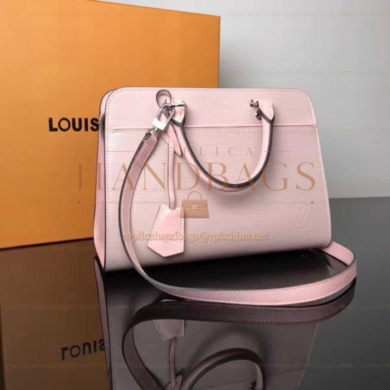 Replica Louis Vuitton Pale Pink Textured Vaneau MM