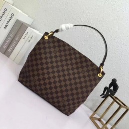 Replica Louis Vuitton Brown Damier Ebene Red Interior Graceful PM