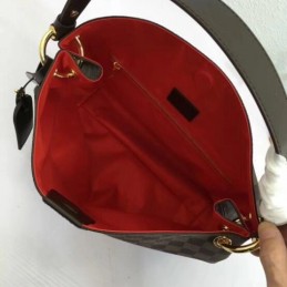 Replica Louis Vuitton Brown Damier Ebene Red Interior Graceful PM