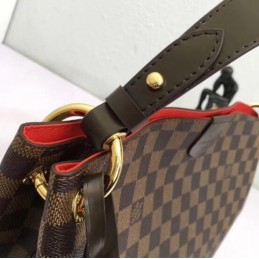 Replica Louis Vuitton Brown Damier Ebene Red Interior Graceful PM