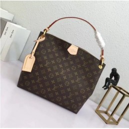 Replica Louis Vuitton Brown Monogram Beige Interior Graceful PM