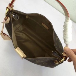 Replica Louis Vuitton Brown Monogram Beige Interior Graceful PM