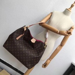 Replica Louis Vuitton Brown Monogram Pale Pink Interior Graceful MM