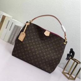Replica Louis Vuitton Brown Monogram Pale Pink Interior Graceful MM