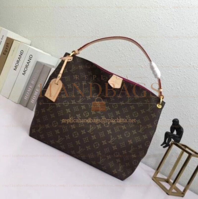Replica Louis Vuitton Brown Monogram Pale Pink Interior Graceful MM