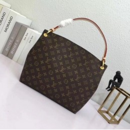 Replica Louis Vuitton Brown Monogram Pale Pink Interior Graceful PM
