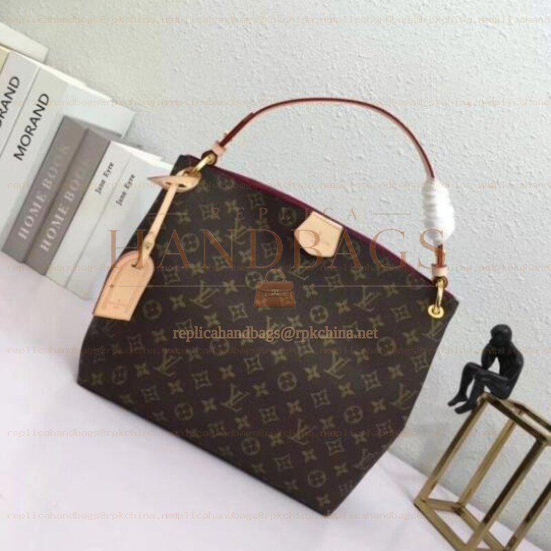 Replica Louis Vuitton Brown Monogram Pale Pink Interior Graceful PM