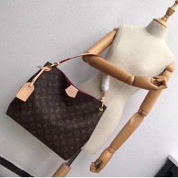 Replica Louis Vuitton Brown Monogram Pale Pink Interior Graceful PM