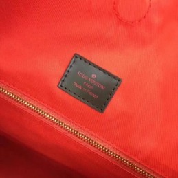 Replica Louis Vuitton Brown Damier Ebene Red Interior Graceful MM