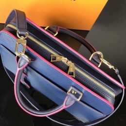 Replica Louis Vuitton Navy Blue Red Trim Vaneau MM