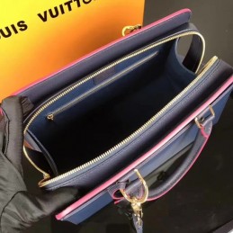 Replica Louis Vuitton Navy Blue Red Trim Vaneau MM