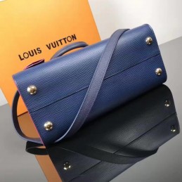 Replica Louis Vuitton Navy Blue Red Trim Vaneau MM