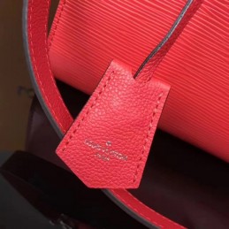 Replica Louis Vuitton Red Textured Vaneau MM