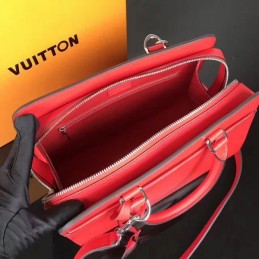 Replica Louis Vuitton Red Textured Vaneau MM