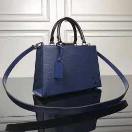 Replica Louis Vuitton Navy Blue Textured Kleber PM