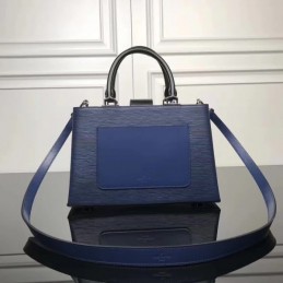 Replica Louis Vuitton Navy Blue Textured Kleber PM