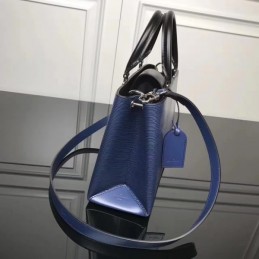 Replica Louis Vuitton Navy Blue Textured Kleber PM