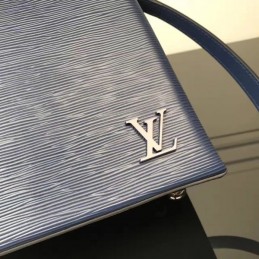 Replica Louis Vuitton Navy Blue Textured Kleber PM