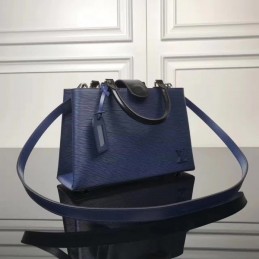 Replica Louis Vuitton Navy Blue Textured Kleber PM