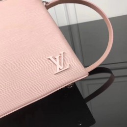 Replica Louis Vuitton Pale Pink Black Handle Kleber PM