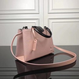 Replica Louis Vuitton Pale Pink Black Handle Kleber PM