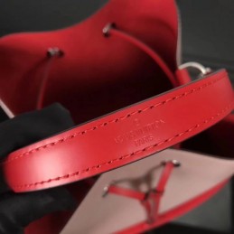 Replica Louis Vuitton Pale Pink Red Drawstring Lockme Bucket