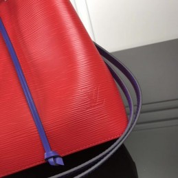 Replica Louis Vuitton Red Blue Drawstring Lockme Bucket