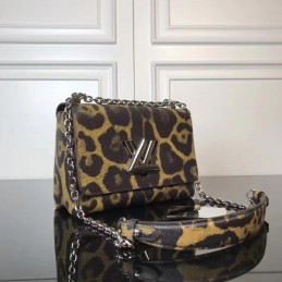 Replica Louis Vuitton Brown Leopard Twist MM