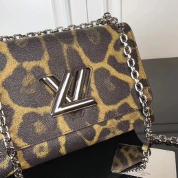 Replica Louis Vuitton Brown Leopard Twist MM