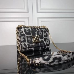 Replica Louis Vuitton Gray Leopard Twist MM