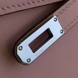 Replica Hermes Pink Kelly Wallet Silver Hardware