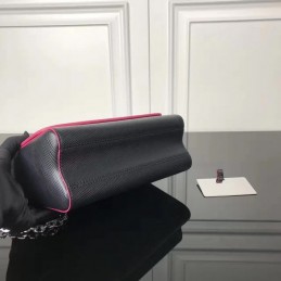 Replica Louis Vuitton Black Fuchsia Trim Twist MM