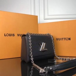 Replica Louis Vuitton Black Gray Twist MM