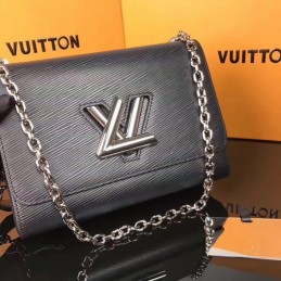 Replica Louis Vuitton Black Gray Twist MM