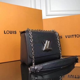 Replica Louis Vuitton Black Gray Twist MM