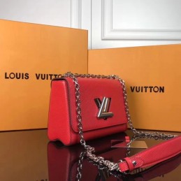 Replica Louis Vuitton Red Black Trim Twist MM