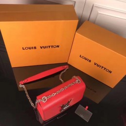 Replica Louis Vuitton Red Black Trim Twist MM