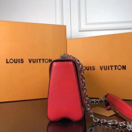 Replica Louis Vuitton Red Black Trim Twist MM