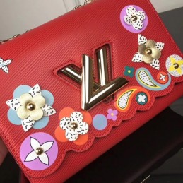 Replica Louis Vuitton Red Floral Twist MM
