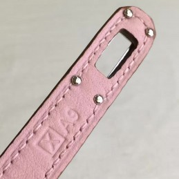 Replica Hermes Pink Kelly Wallet Silver Hardware