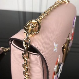Replica Louis Vuitton Pale Pink Floral Twist MM