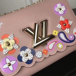 Replica Louis Vuitton Pale Pink Floral Twist MM