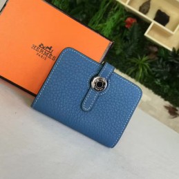 Replica Hermes Blue Dogon Wallet