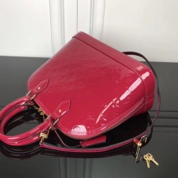 Replica Louis Vuitton Fuchsia Patent Embossed Monogram Alma PM
