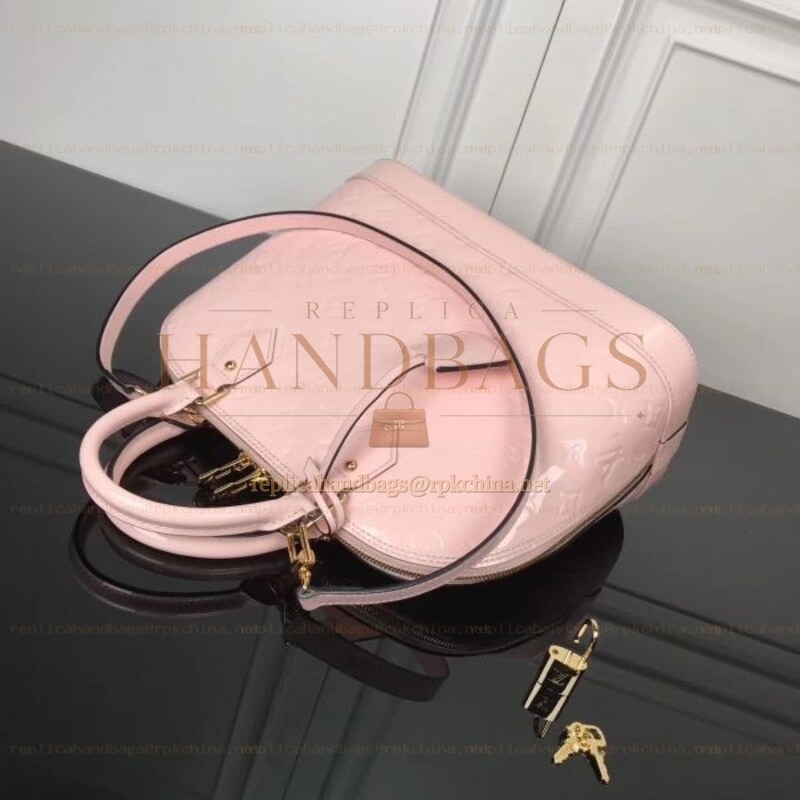 Replica Louis Vuitton Pale Pink Textured Alma PM